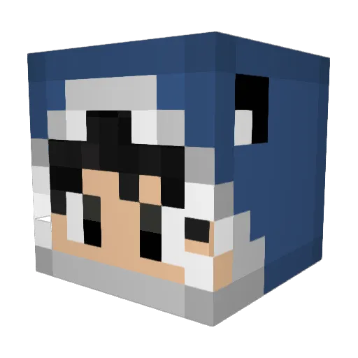 kylish Minecraft avatar head, 3D render