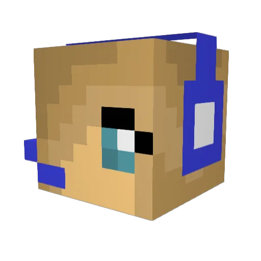 kyloFa Minecraft avatar head, 3D render