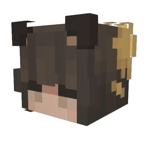 kymchii Minecraft avatar head, 3D render