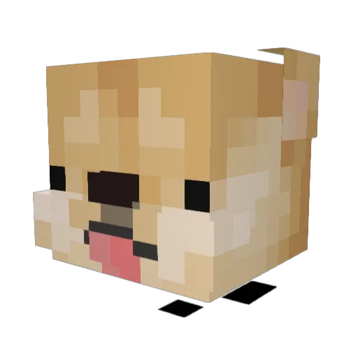 kynkey Minecraft avatar head, 3D render