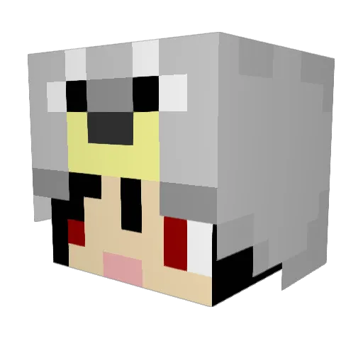 kyo_nya13 Minecraft avatar head, 3D render