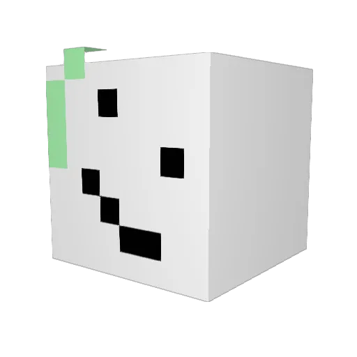 kyo_pq Minecraft avatar head, 3D render