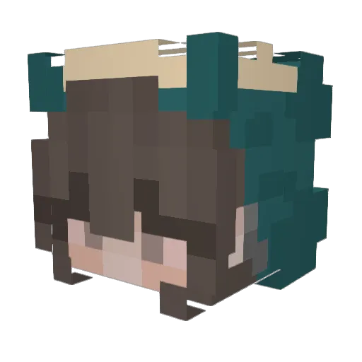 kyoiasf Minecraft avatar head, 3D render