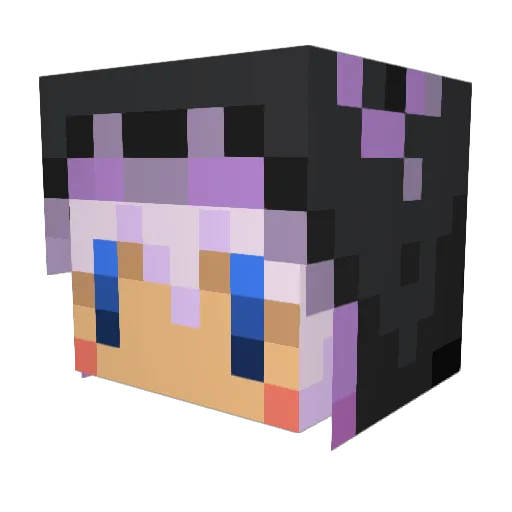 kyon2 Minecraft avatar head, 3D render