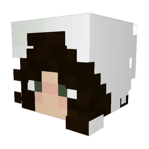 kyopsia Minecraft avatar head, 3D render