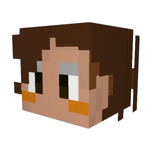 kyousu Minecraft avatar head, 3D render
