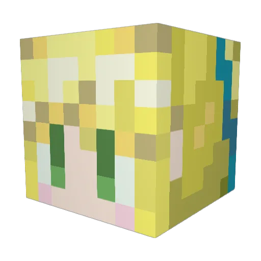 kyousuko Minecraft avatar head, 3D render