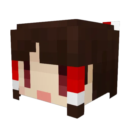 kyouyui Minecraft avatar head, 3D render