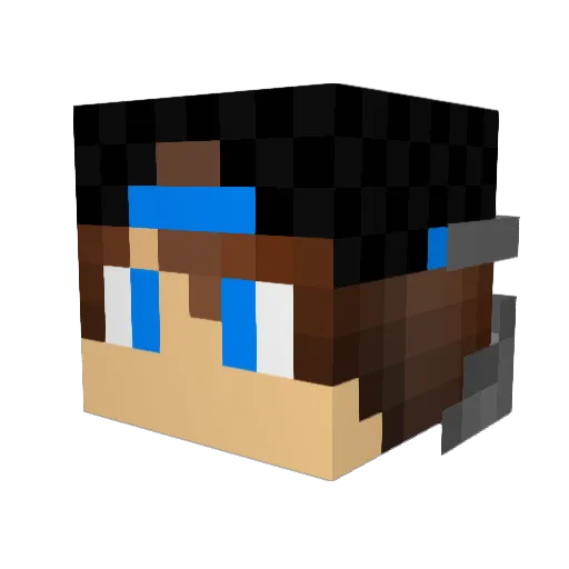 kyriewoodring Minecraft avatar head, 3D render
