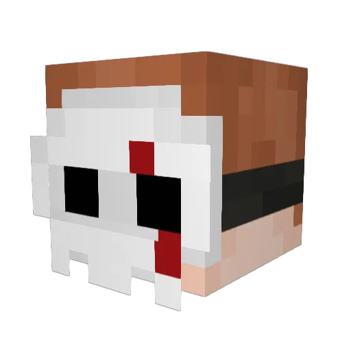 kyrosmixto Minecraft avatar head, 3D render