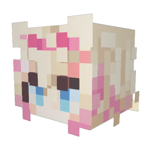 kyschie Minecraft avatar head, 3D render