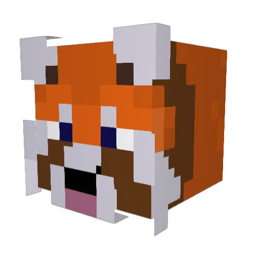 kyudeo Minecraft avatar head, 3D render