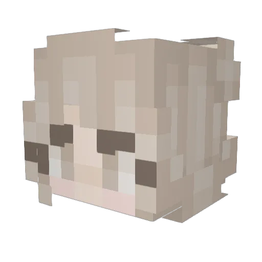 kyuguro Minecraft avatar head, 3D render