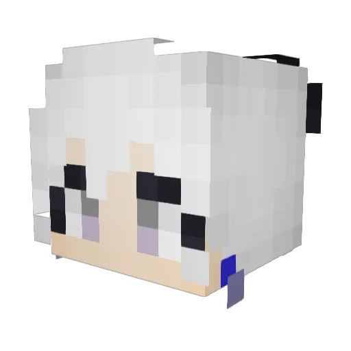kyuhako Minecraft avatar head, 3D render