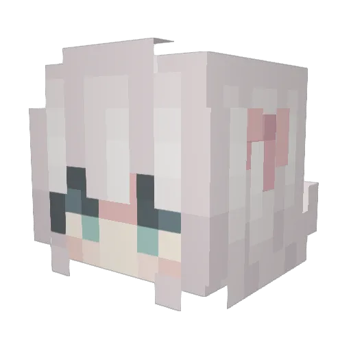kyungsik Minecraft avatar head, 3D render