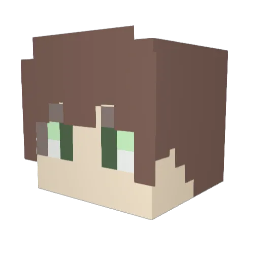 kyunwoo_ Minecraft avatar head, 3D render