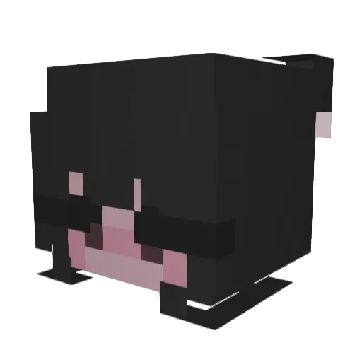 kyutieu Minecraft avatar head, 3D render