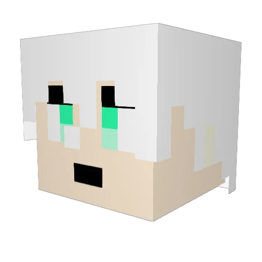 kyuu04 Minecraft avatar head, 3D render
