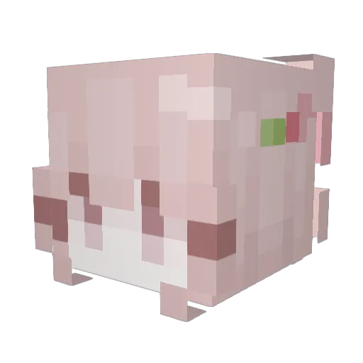 kyuuwaii Minecraft avatar head, 3D render