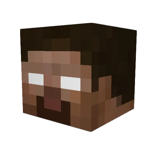 kyuwn Minecraft avatar head, 3D render