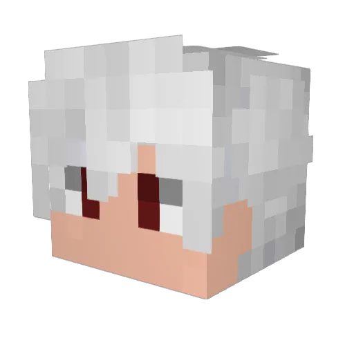 kyuww_ Minecraft avatar head, 3D render