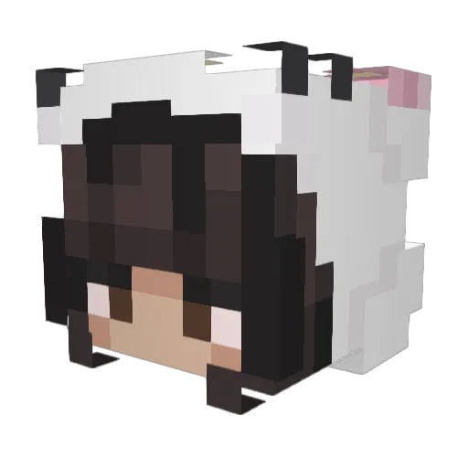 kyuyu_ Minecraft avatar head, 3D render
