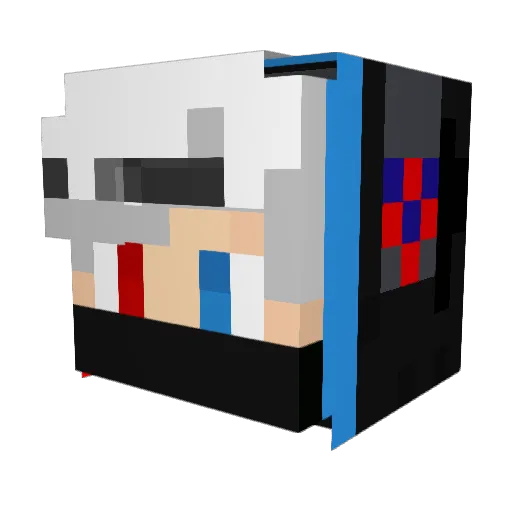 kyvel Minecraft avatar head, 3D render