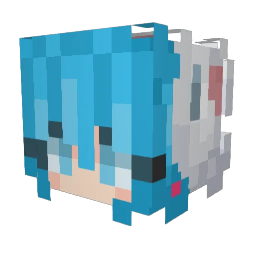 kyvuh Minecraft avatar head, 3D render