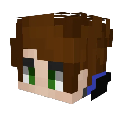 kyxz1 Minecraft avatar head, 3D render