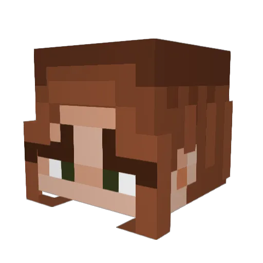 kyyaya Minecraft avatar head, 3D render