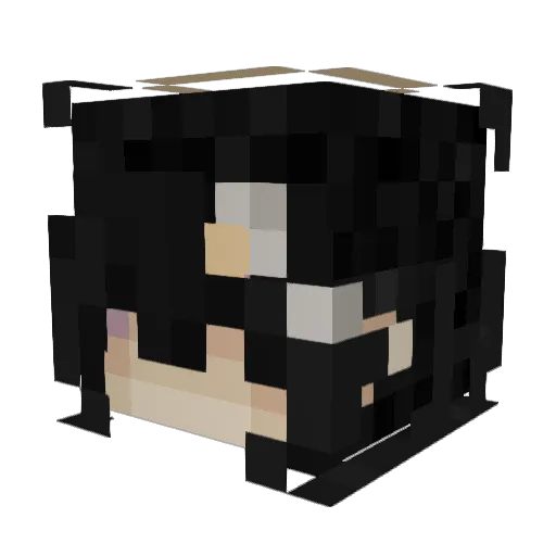 kyyutsu Minecraft avatar head, 3D render