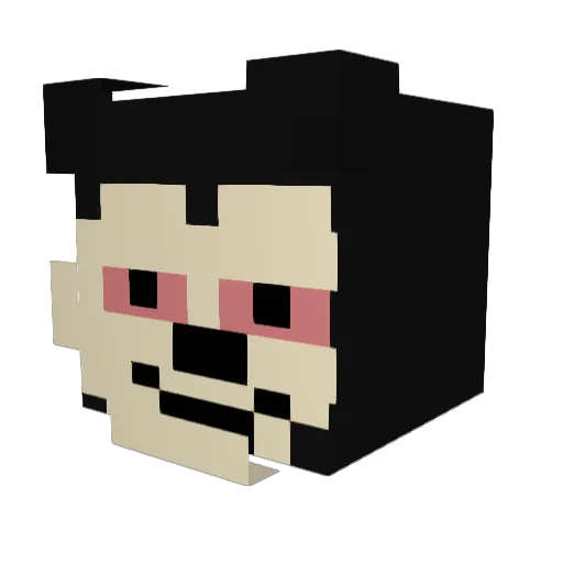 kyzekk_ Minecraft avatar head, 3D render