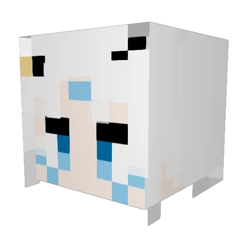 kz1221 Minecraft avatar head, 3D render