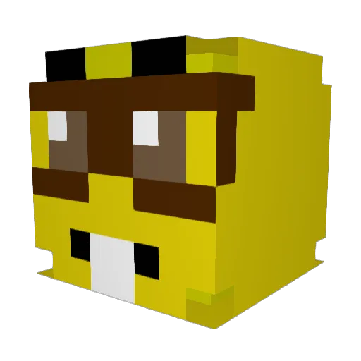 kzituxooo Minecraft avatar head, 3D render