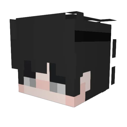kzju Minecraft avatar head, 3D render