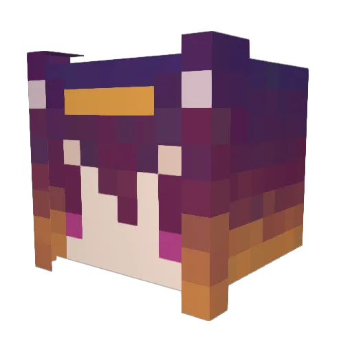 kzmr_karija Minecraft avatar head, 3D render