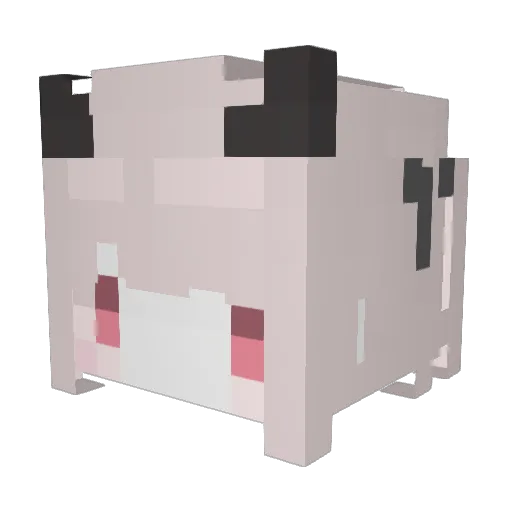 kzu_ Minecraft avatar head, 3D render