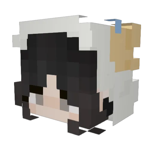kzume Minecraft avatar head, 3D render