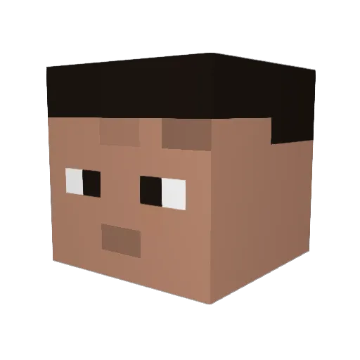 kzyau Minecraft avatar head, 3D render