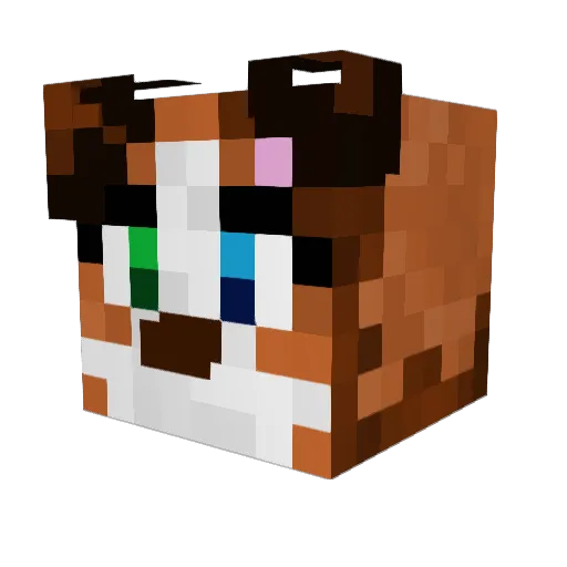 l00napup Minecraft avatar head, 3D render