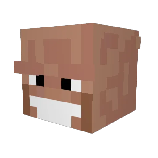 l08o Minecraft avatar head, 3D render
