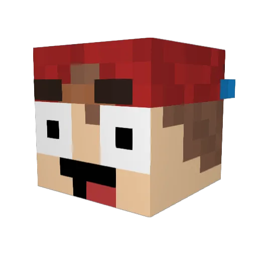 l0l88 Minecraft avatar head, 3D render