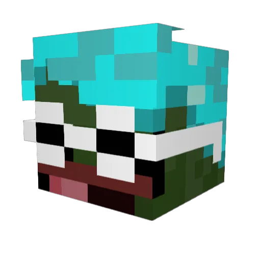 l0nDR0 Minecraft avatar head, 3D render
