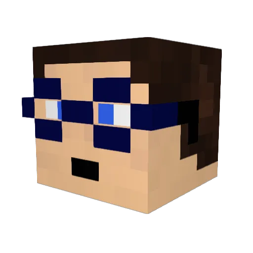 l0rdRooBob Minecraft avatar head, 3D render