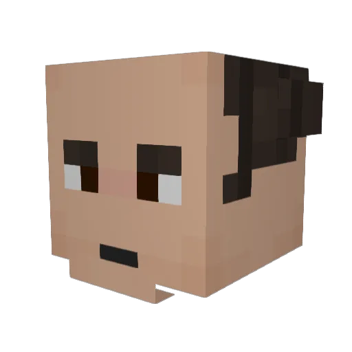 l0rdflackojodye Minecraft avatar head, 3D render