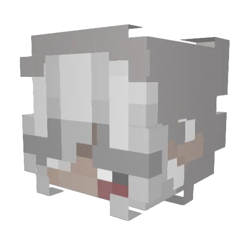 l0vrr Minecraft avatar head, 3D render