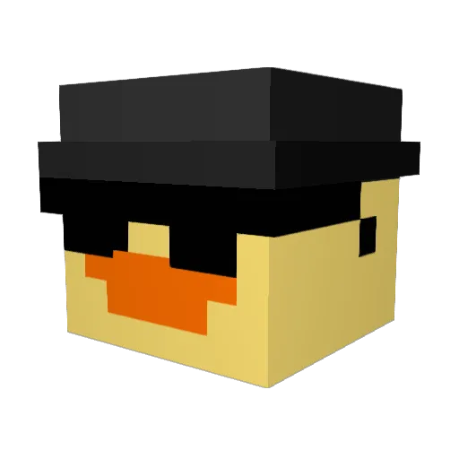 l1sboa Minecraft avatar head, 3D render