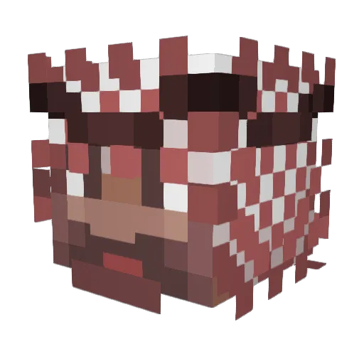 l2ime Minecraft avatar head, 3D render