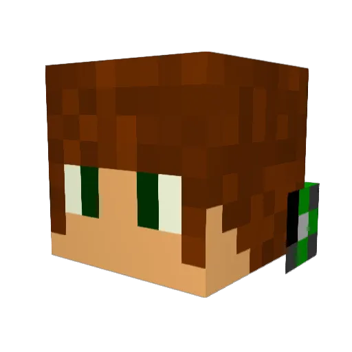 l301 Minecraft avatar head, 3D render