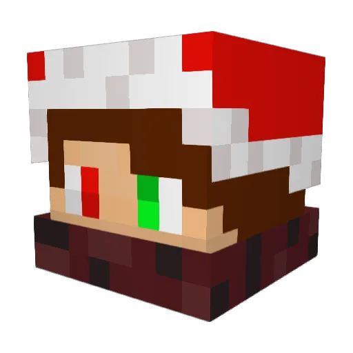 l33th4x0r Minecraft avatar head, 3D render